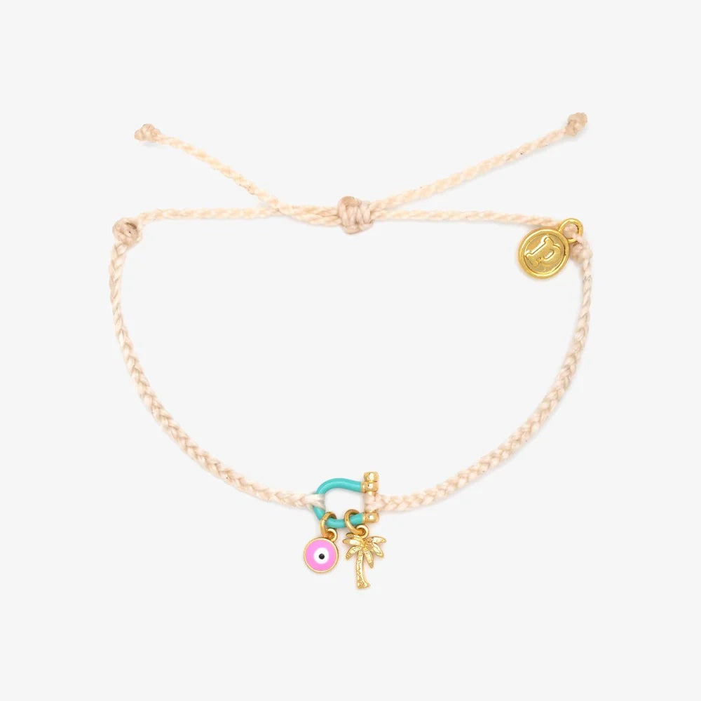 Pura Vida 'Bonne Chance' Charm Bracelet