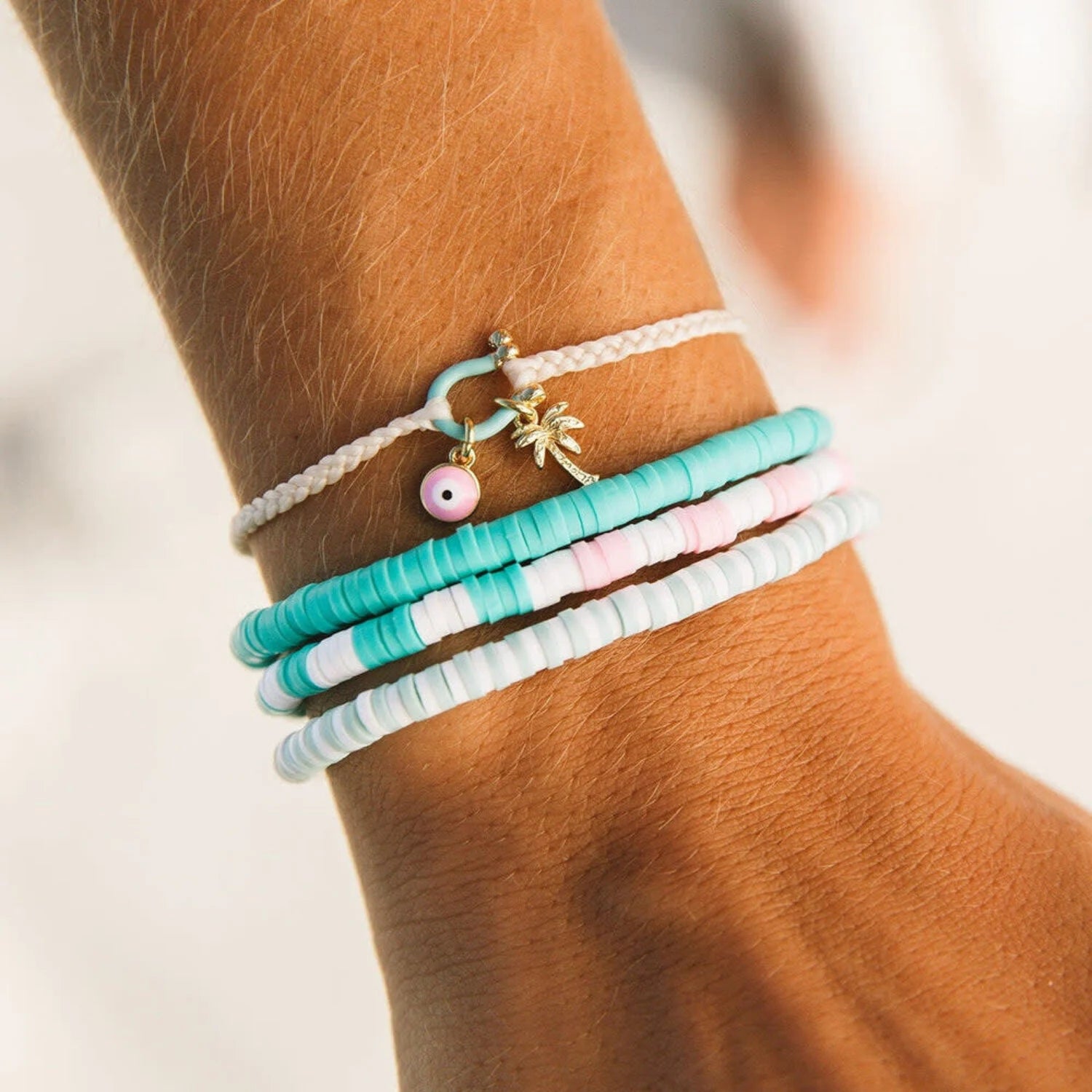 Pura Vida 'Bonne Chance' Charm Bracelet