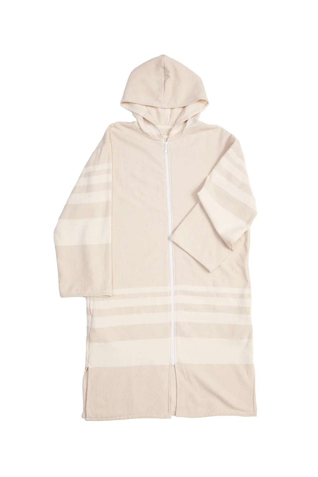 Tofino Towel The Gale Unisex Terry Zip Poncho - Beige