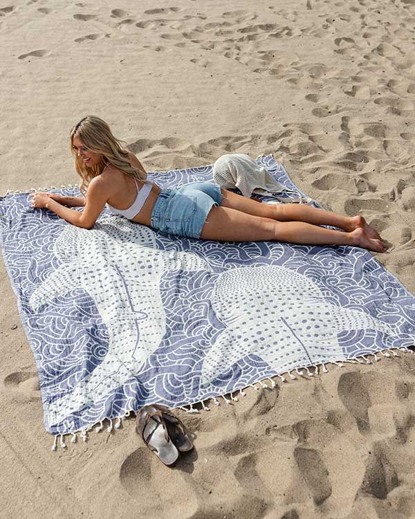 Sand Cloud Whale Shark Towel XL LA on the Bay